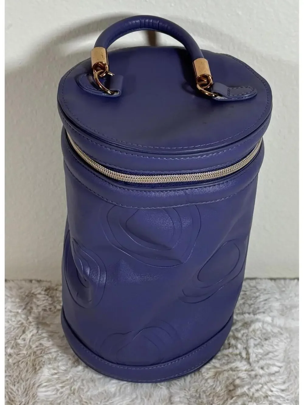 MONAT Purple Travel Toiletry Makeup Case Organizer Bag Zip Top Handle